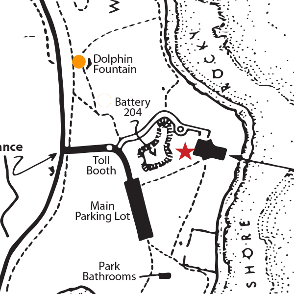 dolphin fountain map